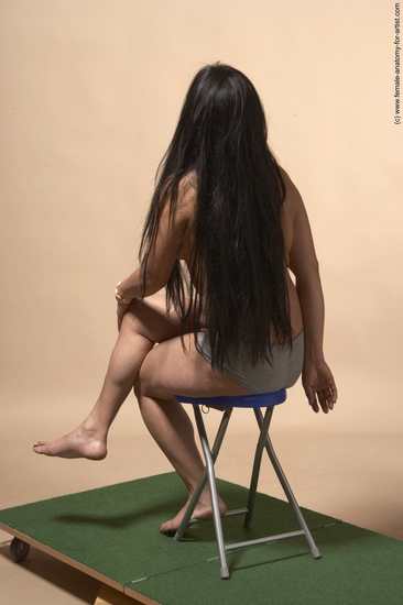 Nude Woman Multiracial Sitting poses - ALL Slim long black Sitting poses - simple Pinup