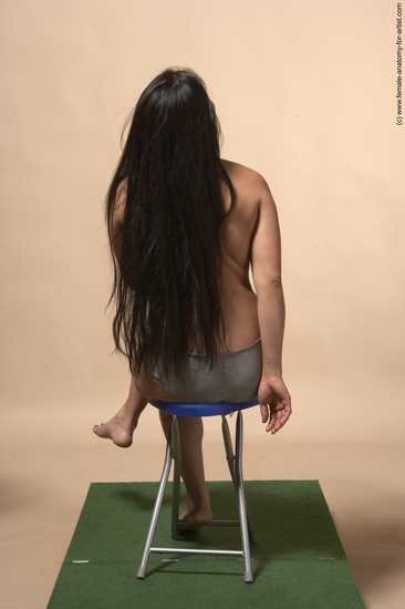 Nude Woman Multiracial Sitting poses - ALL Slim long black Sitting poses - simple Pinup