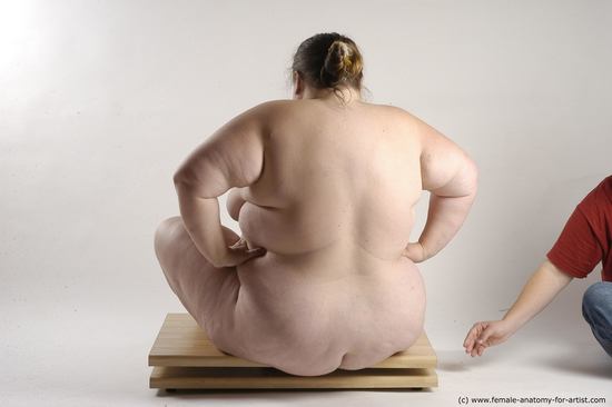 Nude Woman White Sitting poses - ALL Overweight medium brown Sitting poses - simple Pinup