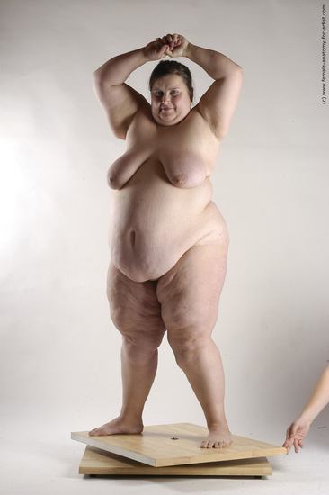 Nude Woman White Standing poses - ALL Overweight medium brown Standing poses - simple Pinup