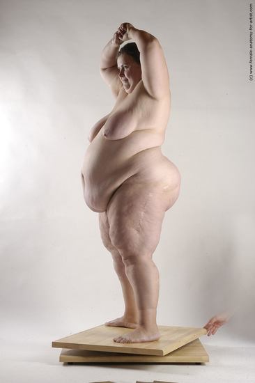 Nude Woman White Standing poses - ALL Overweight medium brown Standing poses - simple Pinup