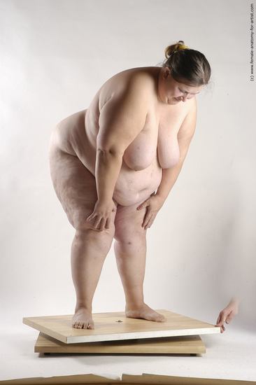 Nude Woman White Standing poses - ALL Overweight medium brown Standing poses - simple Pinup