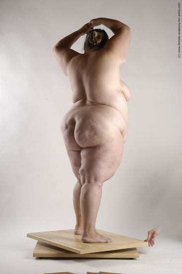 Nude Woman White Standing poses - ALL Overweight medium brown Standing poses - simple Pinup