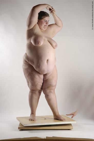 Nude Woman White Standing poses - ALL Overweight medium brown Standing poses - simple Pinup