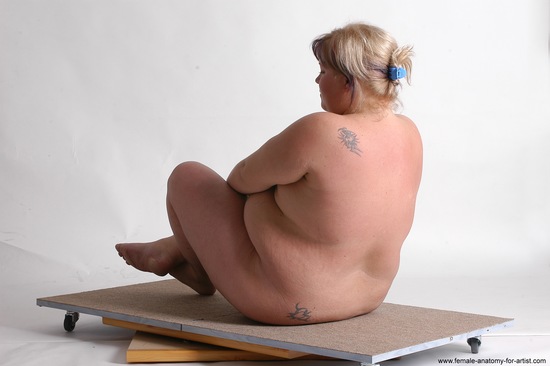 Nude Woman White Sitting poses - ALL Overweight medium colored Sitting poses - simple Pinup