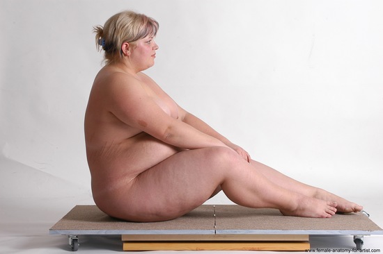 Nude Woman White Sitting poses - ALL Overweight medium colored Sitting poses - simple Pinup