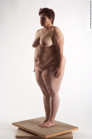 Nude Woman White Standing poses - ALL Overweight short colored Standing poses - simple Pinup