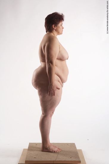 Nude Woman White Standing poses - ALL Overweight short colored Standing poses - simple Pinup