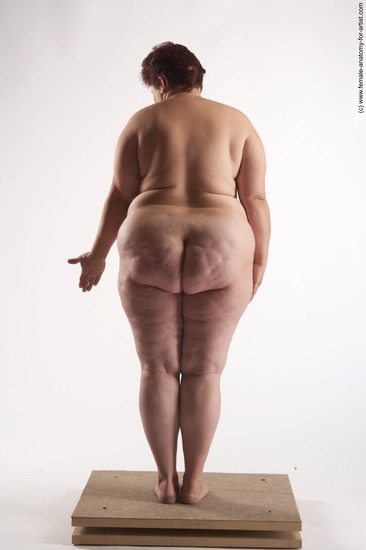 Nude Woman White Standing poses - ALL Overweight short colored Standing poses - simple Pinup