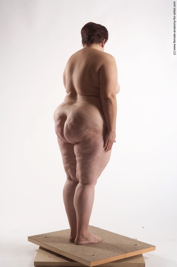 Nude Woman White Standing poses - ALL Overweight short colored Standing poses - simple Pinup