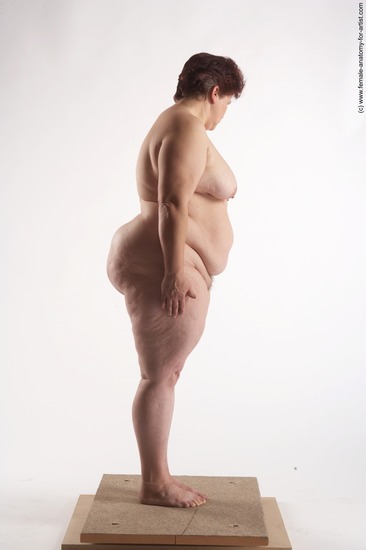 Nude Woman White Standing poses - ALL Overweight short colored Standing poses - simple Pinup