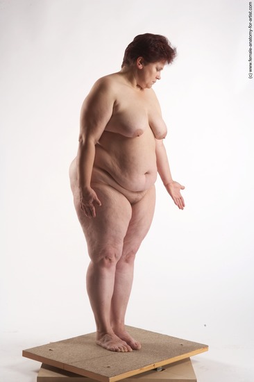 Nude Woman White Standing poses - ALL Overweight short colored Standing poses - simple Pinup