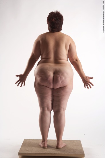 Nude Woman White Standing poses - ALL Overweight short colored Standing poses - simple Pinup