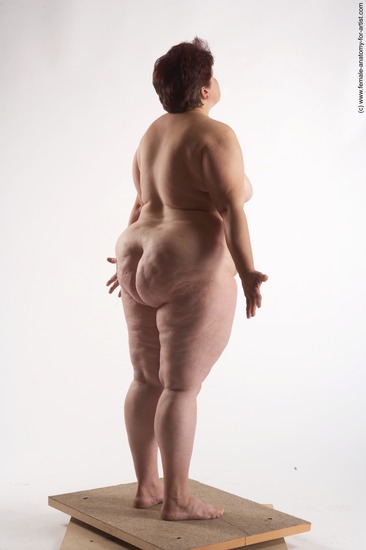 Nude Woman White Standing poses - ALL Overweight short colored Standing poses - simple Pinup