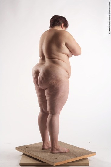 Nude Woman White Standing poses - ALL Overweight short colored Standing poses - simple Pinup