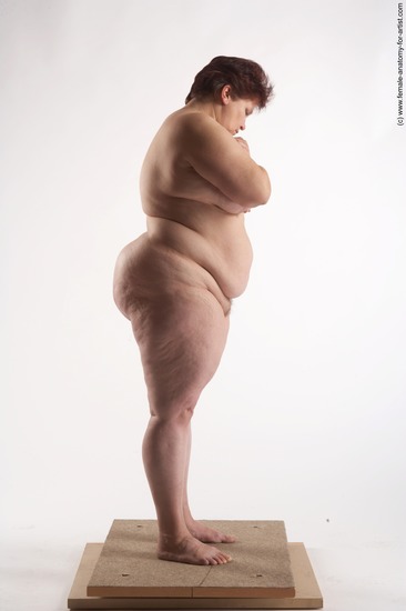 Nude Woman White Standing poses - ALL Overweight short colored Standing poses - simple Pinup