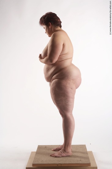 Nude Woman White Standing poses - ALL Overweight short colored Standing poses - simple Pinup