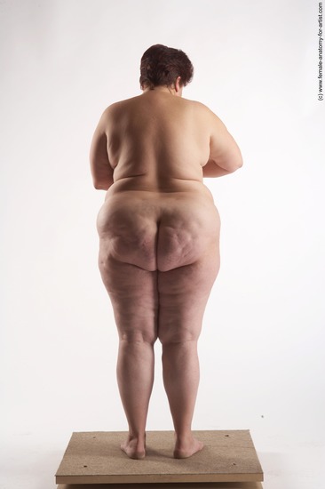 Nude Woman White Standing poses - ALL Overweight short colored Standing poses - simple Pinup