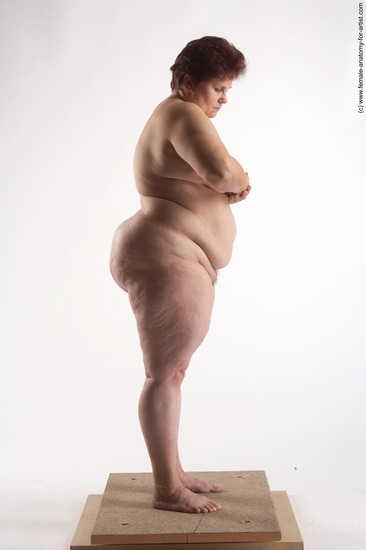 Nude Woman White Standing poses - ALL Overweight short colored Standing poses - simple Pinup