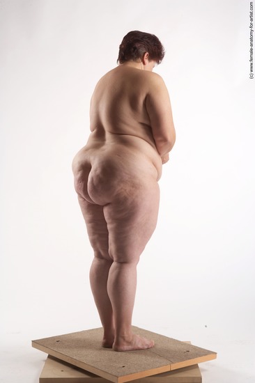 Nude Woman White Standing poses - ALL Overweight short colored Standing poses - simple Pinup