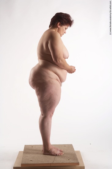 Nude Woman White Standing poses - ALL Overweight short colored Standing poses - simple Pinup