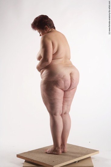 Nude Woman White Standing poses - ALL Overweight short colored Standing poses - simple Pinup