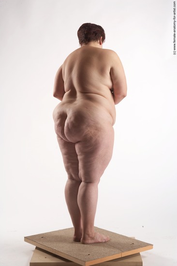 Nude Woman White Standing poses - ALL Overweight short colored Standing poses - simple Pinup