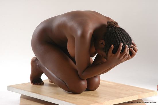 Nude Woman White Laying poses - ALL Slim Laying poses - on side dreadlocks black Pinup