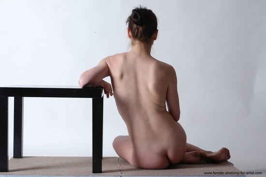 Nude Woman White Sitting poses - ALL Slim medium brown Sitting poses - simple Pinup