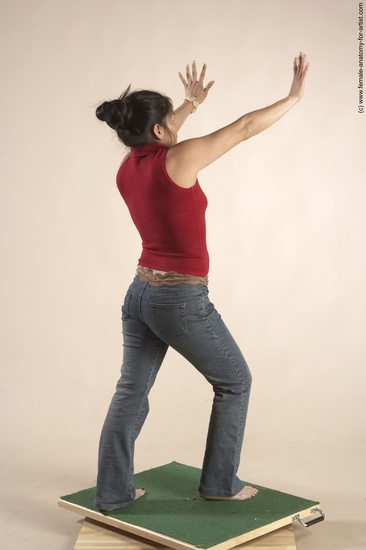 Casual Woman Multiracial Standing poses - ALL Slim long black Standing poses - simple Academic