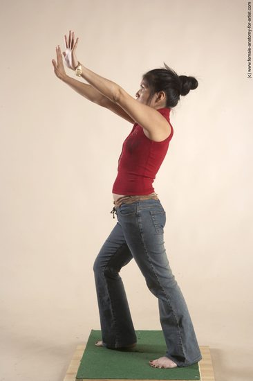 Casual Woman Multiracial Standing poses - ALL Slim long black Standing poses - simple Academic