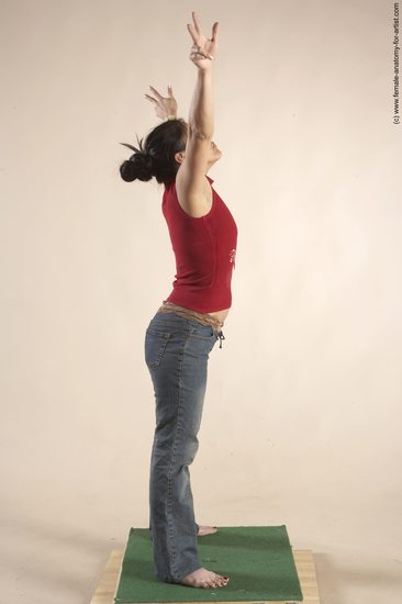 Casual Woman Multiracial Standing poses - ALL Slim long black Standing poses - simple Academic