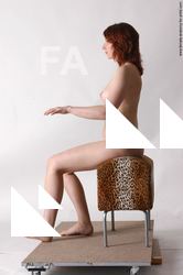 Nude Daily activities Woman White Sitting poses - ALL Slim medium colored Sitting poses - simple Pinup