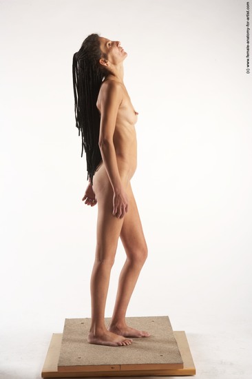 Nude Woman White Standing poses - ALL Underweight dreadlocks brown Standing poses - simple Pinup