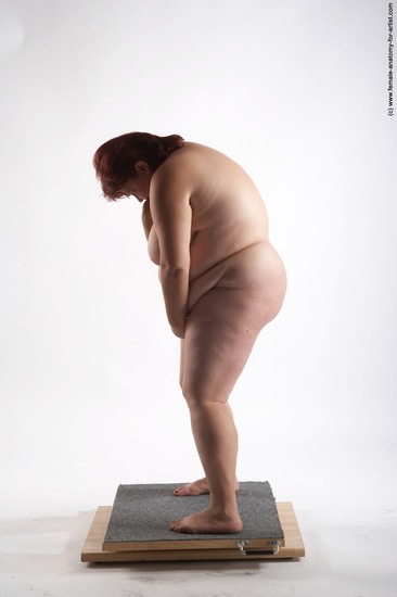 Nude Woman White Standing poses - ALL Overweight short colored Standing poses - simple Pinup