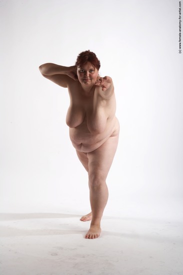 Nude Woman White Standing poses - ALL Overweight short colored Standing poses - simple Pinup