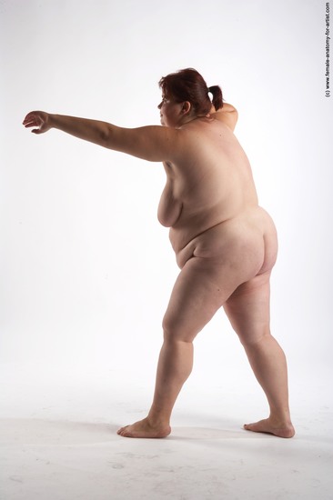 Nude Woman White Standing poses - ALL Overweight short colored Standing poses - simple Pinup