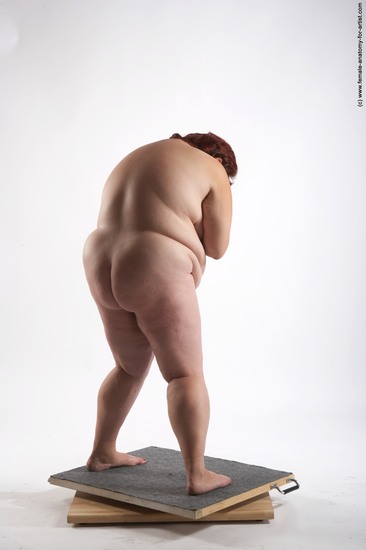 Nude Woman White Standing poses - ALL Overweight short colored Standing poses - simple Pinup