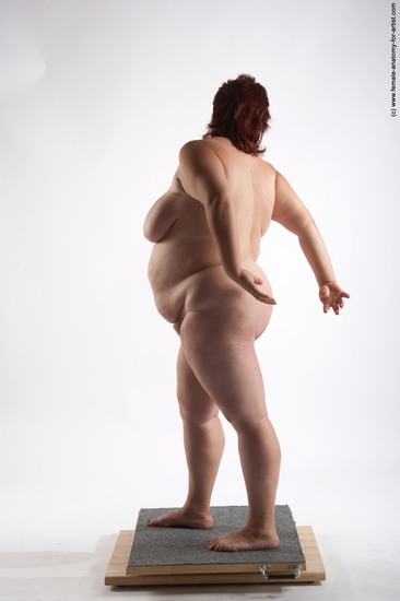 Nude Woman White Standing poses - ALL Overweight short colored Standing poses - simple Pinup