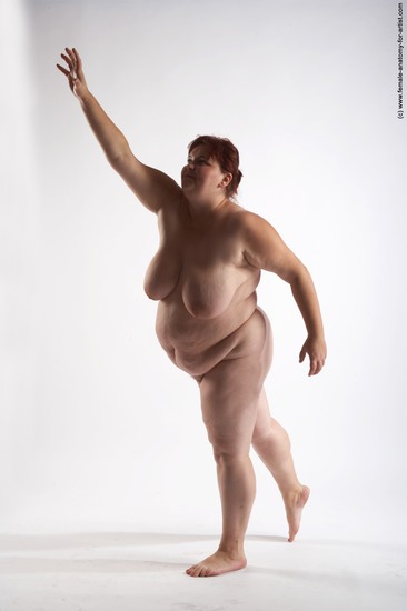 Nude Woman White Standing poses - ALL Overweight short colored Standing poses - simple Pinup