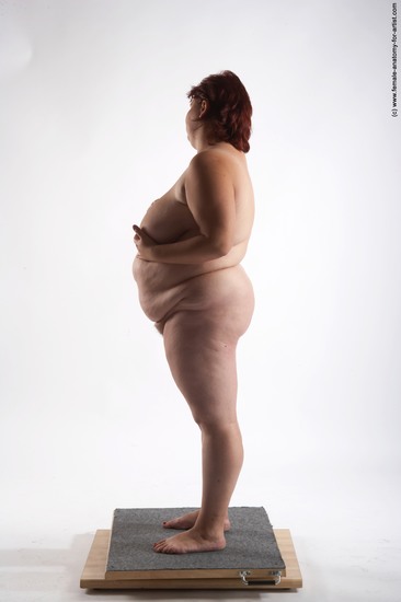 Nude Woman White Standing poses - ALL Overweight short colored Standing poses - simple Pinup