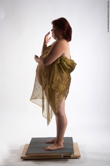 Nude Woman White Standing poses - ALL Overweight short colored Standing poses - simple Pinup