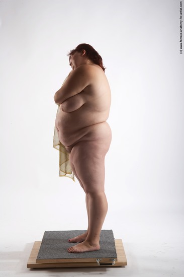 Nude Woman White Standing poses - ALL Overweight short colored Standing poses - simple Pinup