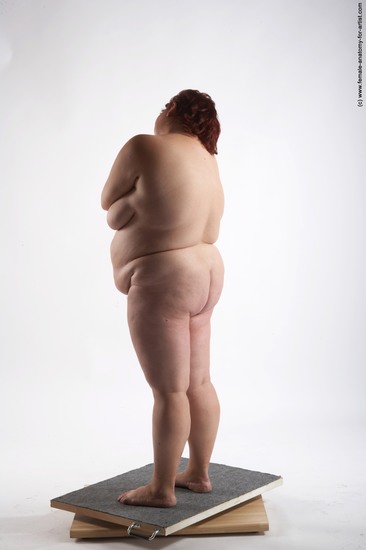 Nude Woman White Standing poses - ALL Overweight short colored Standing poses - simple Pinup