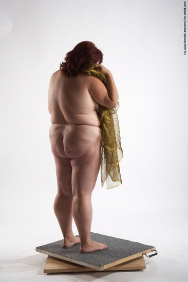 Nude Woman White Standing poses - ALL Overweight short colored Standing poses - simple Pinup