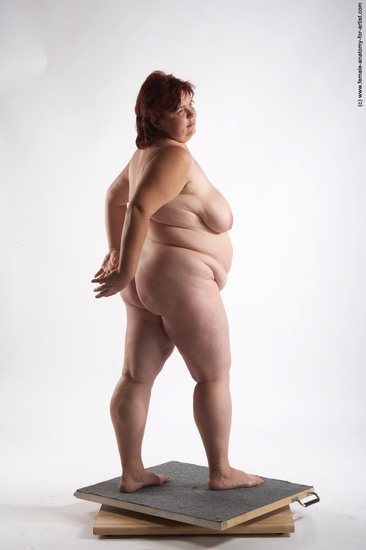 Nude Woman White Standing poses - ALL Overweight short colored Standing poses - simple Pinup