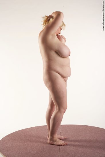 Nude Woman White Standing poses - ALL Overweight medium blond Standing poses - simple Pinup