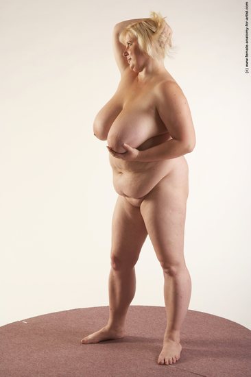 Nude Woman White Standing poses - ALL Overweight medium blond Standing poses - simple Pinup