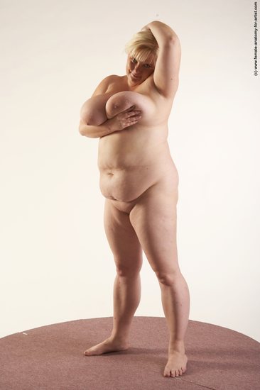 Nude Woman White Standing poses - ALL Overweight medium blond Standing poses - simple Pinup