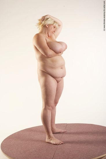 Nude Woman White Standing poses - ALL Overweight medium blond Standing poses - simple Pinup